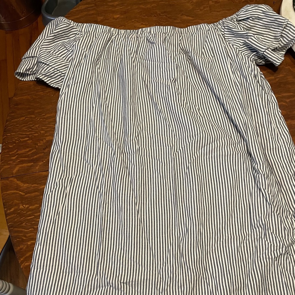 Striped off the shoulder Old Navy dress